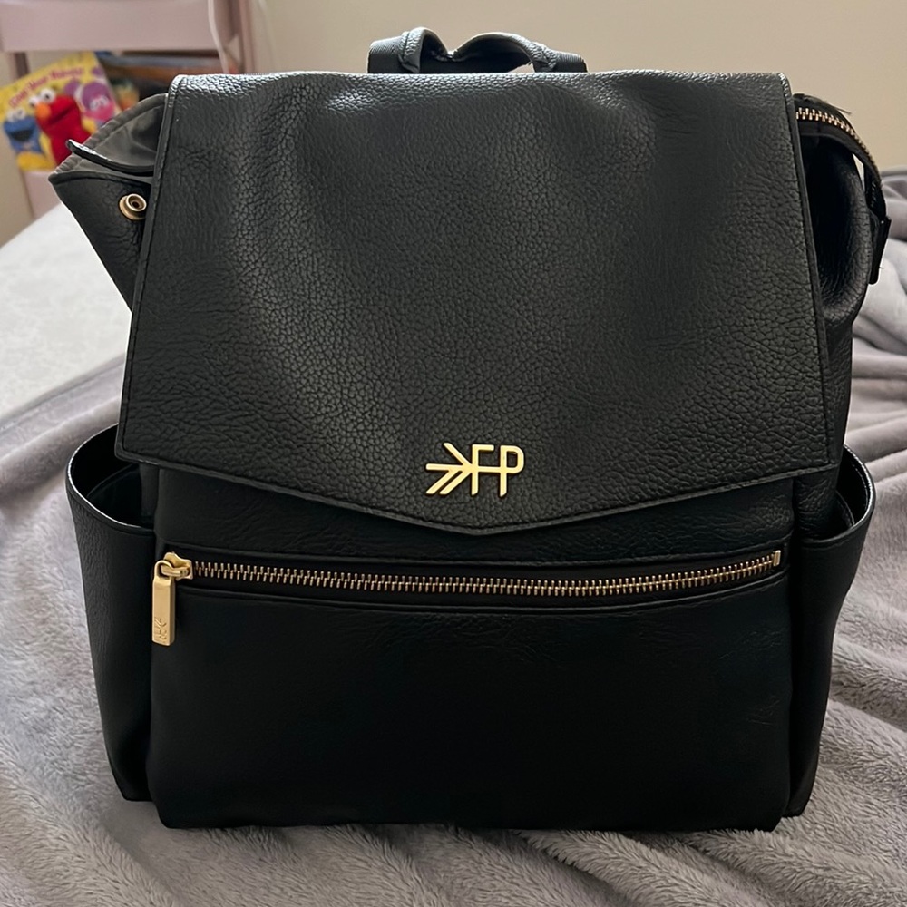 FP black mini diaper backpack. Very good condition